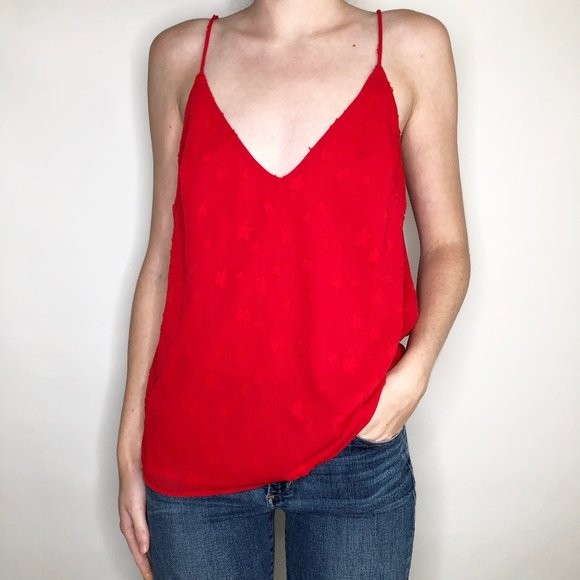 By The Way Open Back Strappy Star Top Red - Picture 2 of 6